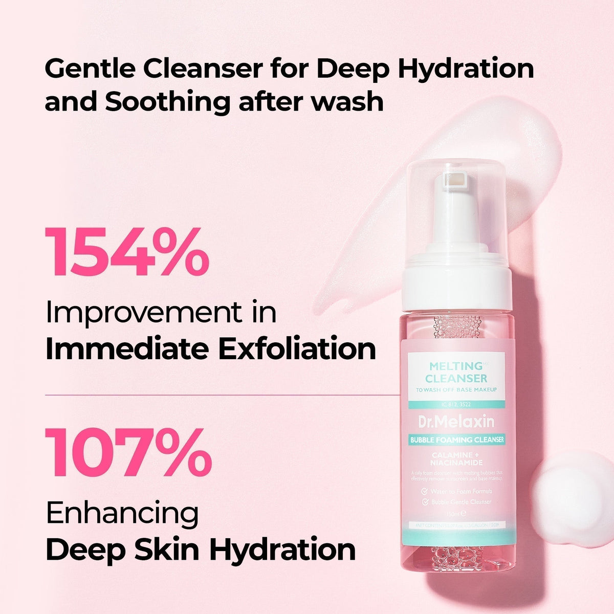 Melting Cleanser — 154% immediate exfoliation, 107% deep hydration