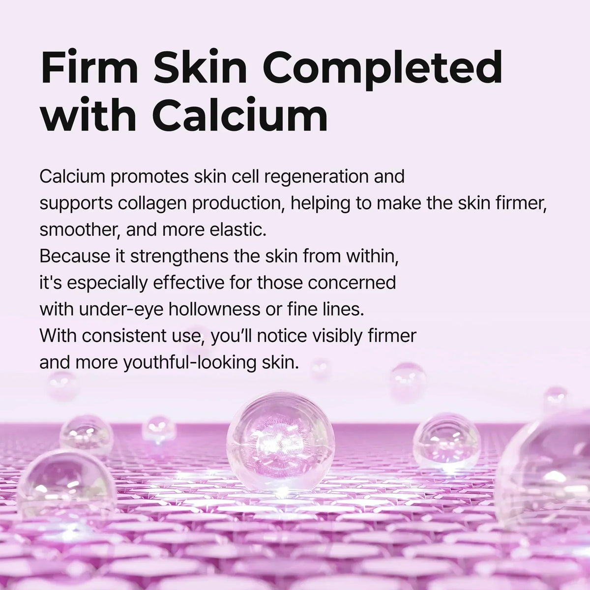 Firm skin completed with calcium — how calcium supports collagen