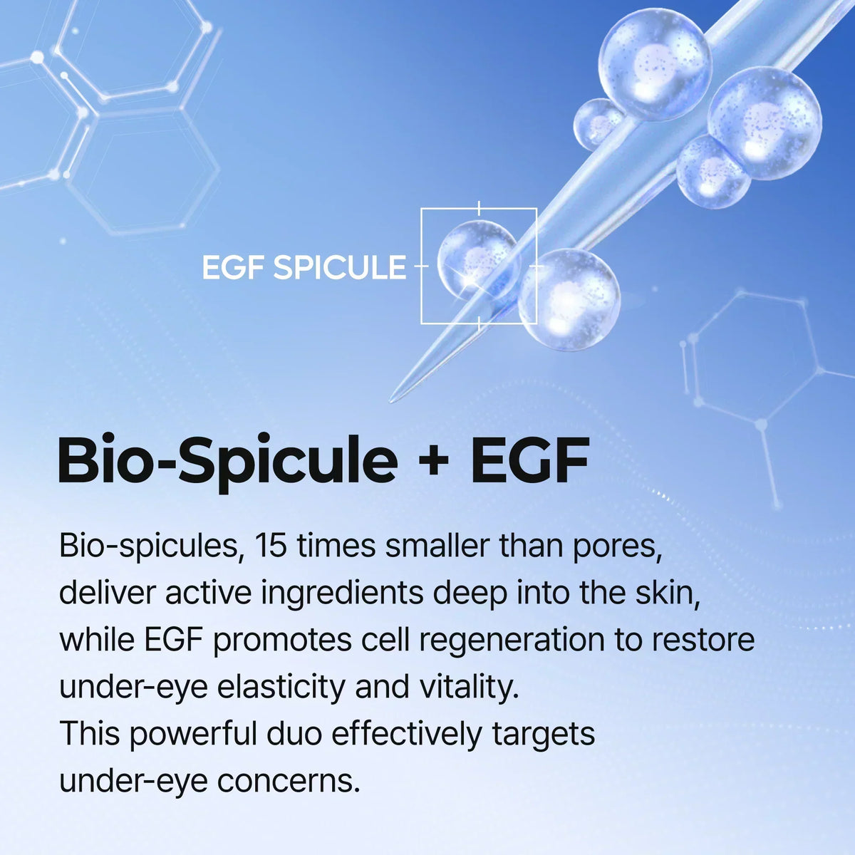 Bio-Spicule + EGF — spicules 15 times smaller than pores